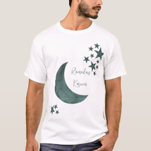 T-shirt Ramadan Kareem croissant Islam moubarak stars