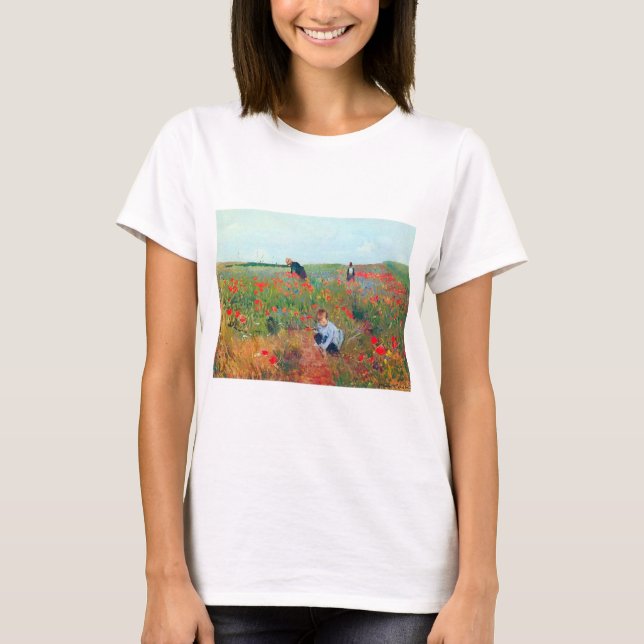 T-shirt Ramasser les fleurs dans un champ, Mary Cassatt (Devant)