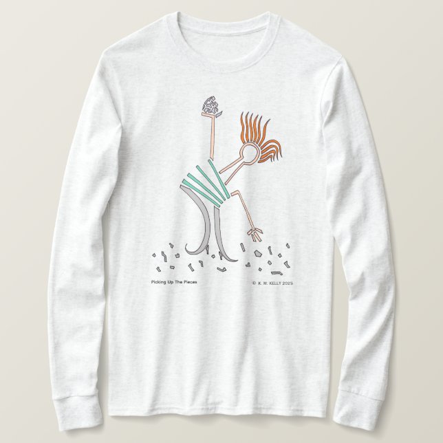 T-shirt Ramasser les morceaux - Art wearable - (Design devant)