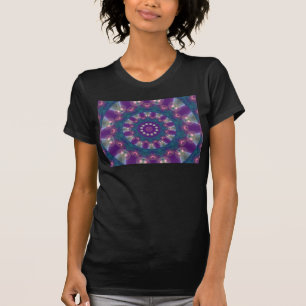 T-shirt Ramasseurs légers, mandala pourpre abstrait