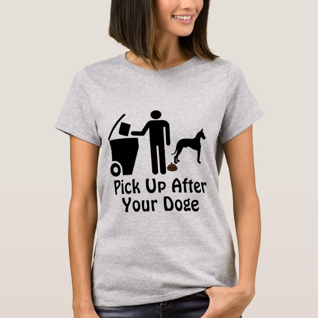 T-shirt Ramassez après votre Doge (Devant)