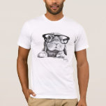 T-shirt Rambo le lapin Hipster<br><div class="desc">Fabriqué avec amour par Rambo Bunny 100% du produit donné à l'artiste du refuge pour animaux http://www.franctasyart.com</div>