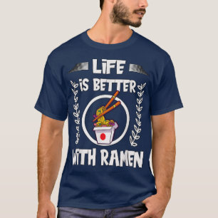 T-shirt Ramen Avec Baguettes Pour Femmes La Vie Est Meille