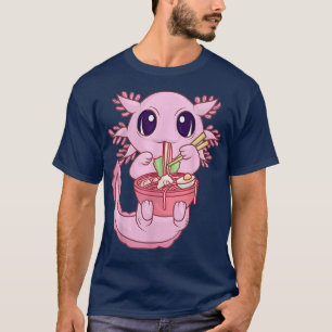 T-shirt Ramen Axolotl Kawaii Anime Japonais Ado de nourrit