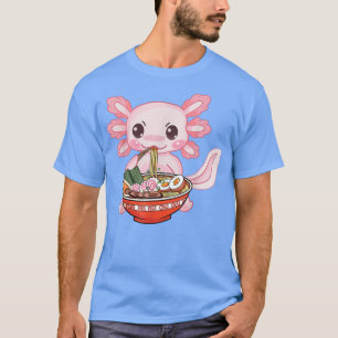 T-shirt Ramen Axolotl Kawaii Anime Japonais Ado de nourrit
