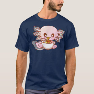 T-shirt Ramen Axolotl Kawaii Anime Japonaise Nourriture Fi