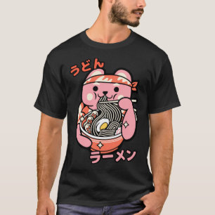 T-shirt Ramen Bowl Instant Ramen Avec Caractère Kawaii 2