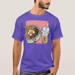 T-shirt Ramen Bubble Tea Nouilles Anime Japonais Amour Asi