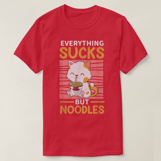 T-shirt Ramen Cat  (Design devant)