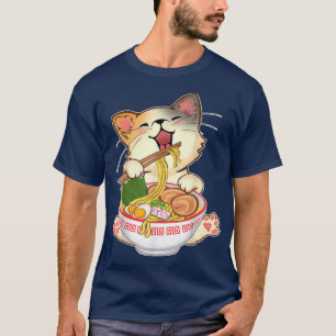 T-shirt Ramen Cat Anime Kawaii Japonaise Cadeaux filles Of