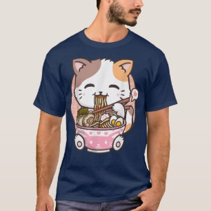 T-shirt Ramen Cat Kawaii Anime Cat Ramen Lover Kawaii Neko