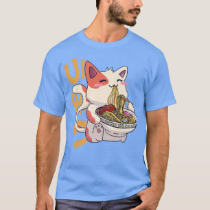 T-shirt Ramen Cat Kawaii Anime Japonaise Food Girls Offici