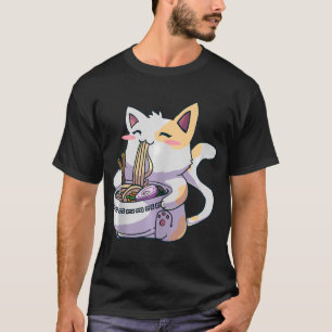 T-shirt Ramen Cat Kawaii Neko Anime mignon cadeau japonais