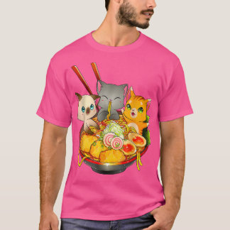 T-shirt Ramen Cat Kawaii Neko Anime Otaku Cats Japonais No