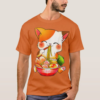 T-shirt Ramen Cat Neko Anime Kawaii Japonais 1210