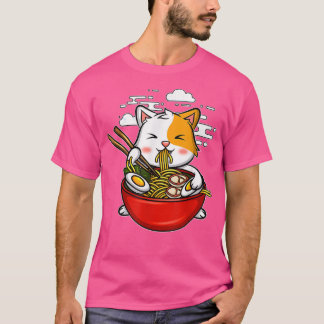 T-shirt Ramen Cat Neko Anime Kawaii Japonais Merch Gig