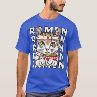 T-shirt Ramen Cat Ninja Anime Kawaii Japonais 