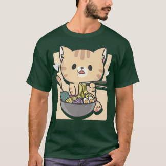 T-shirt Ramen Cat Otaku esthétique Kawaii 