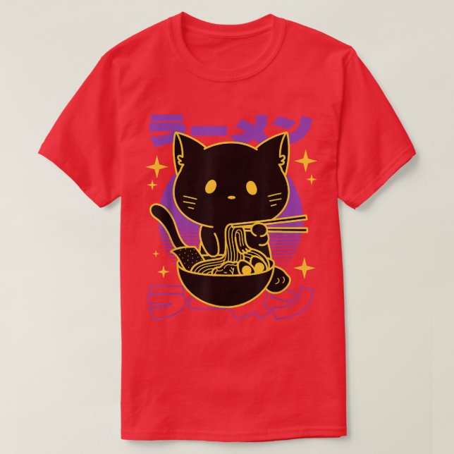T-shirt Ramen Chat Japonais (Design devant)