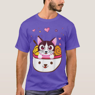 T-shirt Ramen Chat japonais Kawaii Anime Lover
