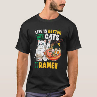 T-shirt Ramen Chat Kawaii