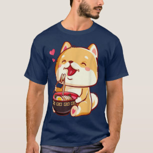 T-shirt Ramen Chat Manger Noodles Nourriture Japonaise Ani