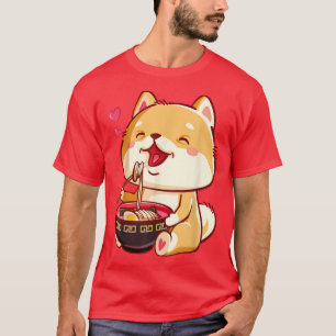 T-shirt Ramen Chat Manger Noodles Nourriture Japonaise Ani