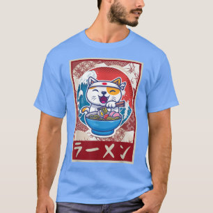 T-shirt Ramen Chat Shirt Kawaii Anime Japonais Cadeau Alim
