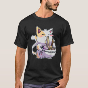 T-shirt Ramen Chat T Kawaii Anime Tee Japonais