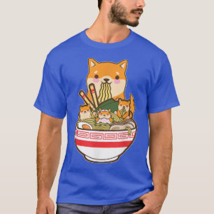 T-shirt Ramen Chien Shiba Inu Japonais Kawaii Cute Anime P