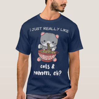 T-shirt Ramen Chirt Chats et Ramen Amoureux des chats Japo