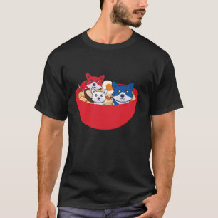 T-shirt Ramen corgies 4 juillet USA Amérique Patriotique