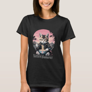 T-shirt Ramen de samouraï chaton Art japonais Guerrier nin