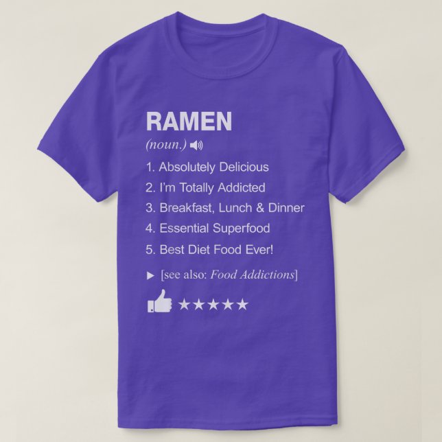 T-shirt Ramen Définition Signifiant Drôle (Design devant)