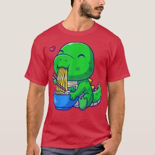 T-shirt Ramen Dinosaur Kawaii Anime Japonais Cadeau alimen