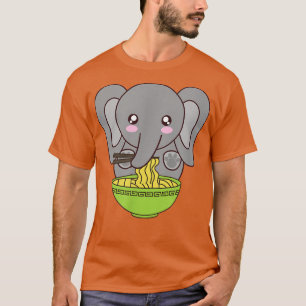 T-shirt Ramen Elephant Kawaii Japanese Anime Cute Kimchi N