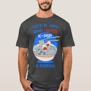 T-shirt Ramen Et K-pop Amusant Pour Les Filles Ados1326