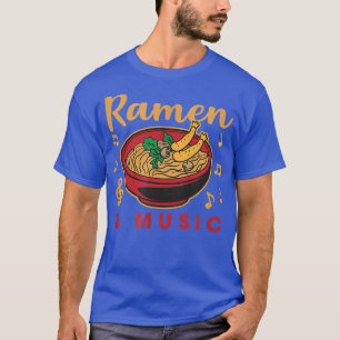 T-shirt Ramen et musique Notes Musicien Japonais Nourritur