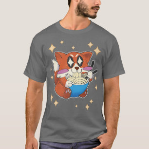 T-shirt Ramen Fox Anime Manga Graphisme Japon Animal Cute 
