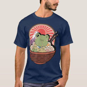 T-shirt Ramen Frog Bowl nouilles japonaises mignonnes Frog