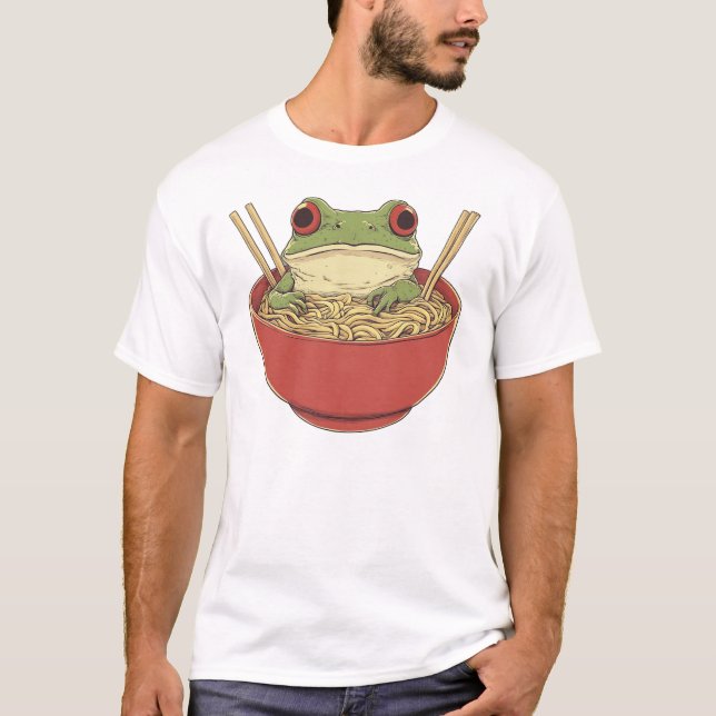 T-shirt ramen grenouille verte (Devant)