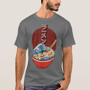 T-shirt Ramen Instant Soupe aux nouilles Kanji Vintage Fem