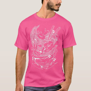 T-shirt Ramen Japanese Soup Food Line Art 1367