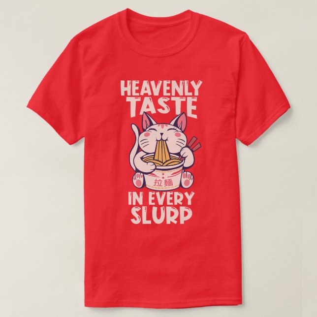 T-shirt Ramen Japon Kawaii Anime Noodle Bowl Cat1623 (Design devant)