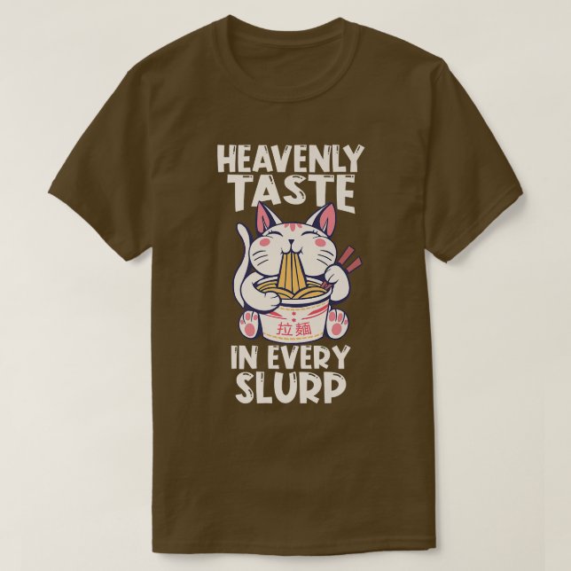 T-shirt Ramen Japon Kawaii Anime Noodle Bowl Cat1626 (Design devant)