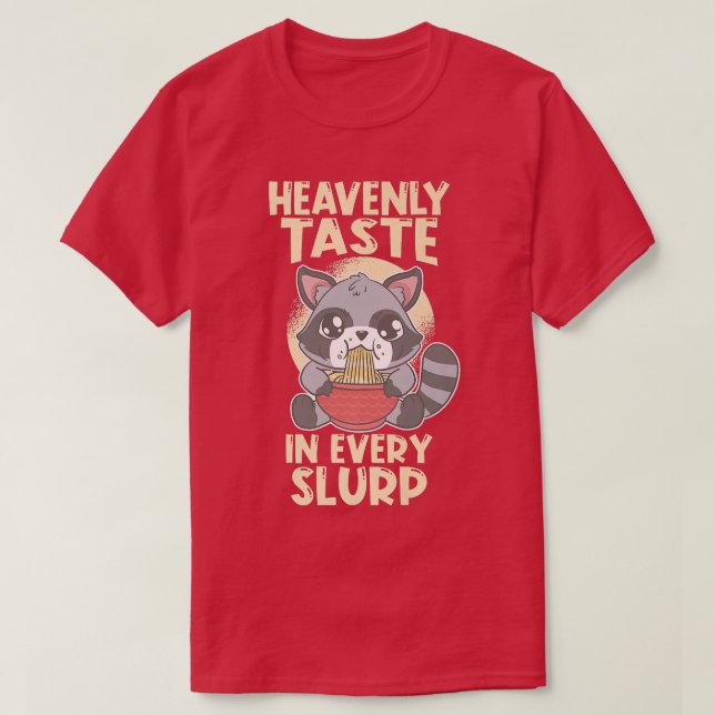 T-shirt Ramen Japon Kawaii Anime Noodle Bowl Racoon1629 (Design devant)