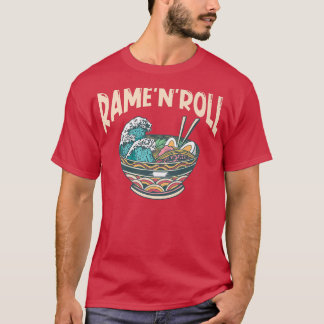 T-shirt Ramen Japon Kawaii Noodle Bowl Pun Kanagawa Wave P