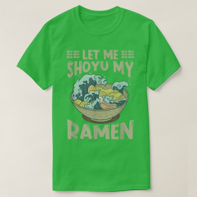 T-shirt Ramen Japon Kawaii Noodle Bowl Pun Shoyu Kanagawa (Design devant)