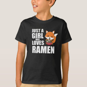T-shirt Ramen Japonais Noodle mignon Fox Mange Ramen