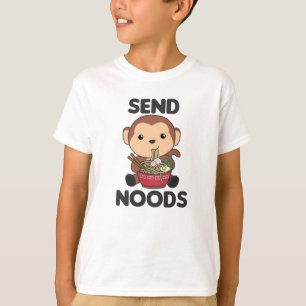 T-shirt Ramen Japonais nouilles Singe Doux Mange Ramen
